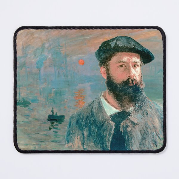 Item preview, Claude Monet Self Portrait with a Beret in front of the Impression, Sunrise - digital recreation designed and sold by NickoPrints.