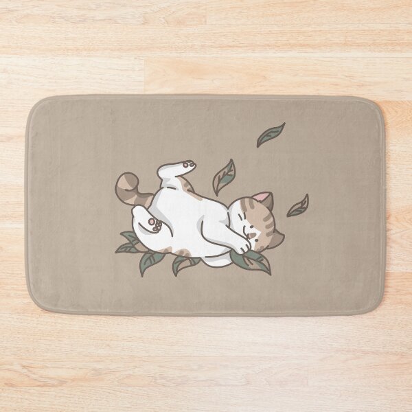 Item preview, Cat Playing with Leaves designed and sold by dzakiyaatifa.