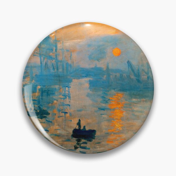 Item preview, Impression, Sunrise - Impression, soleil levant - blue and orange digital recreation designed and sold by NickoPrints.