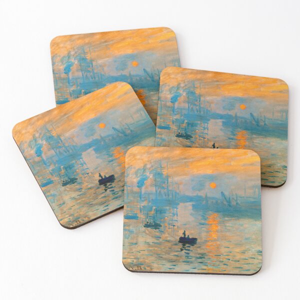 Item preview, Impression, Sunrise - Impression, soleil levant - blue and orange digital recreation designed and sold by NickoPrints.