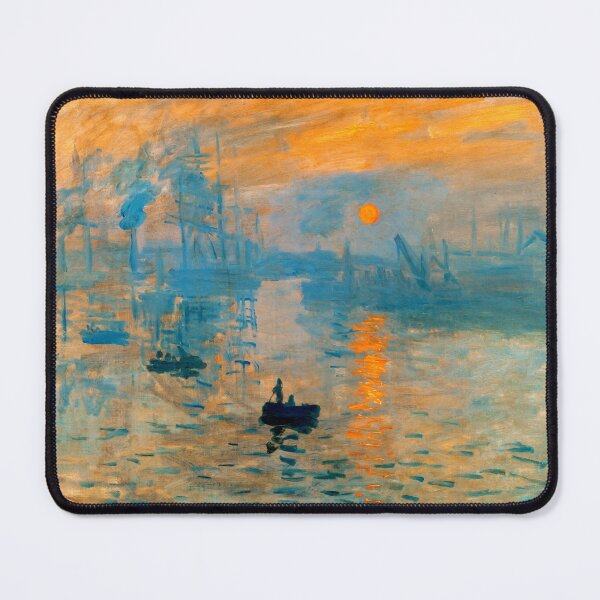 Item preview, Impression, Sunrise - Impression, soleil levant - blue and orange digital recreation designed and sold by NickoPrints.