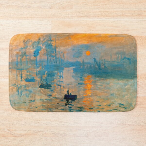 Item preview, Impression, Sunrise - Impression, soleil levant - blue and orange digital recreation designed and sold by NickoPrints.