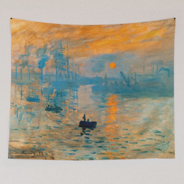 Item preview, Impression, Sunrise - Impression, soleil levant - blue and orange digital recreation designed and sold by NickoPrints.