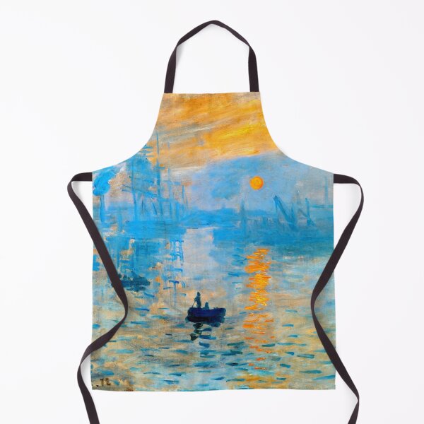 Item preview, Impression, Sunrise, by Claude Monet - high contrast blue and orange digital recreation designed and sold by NickoPrints.