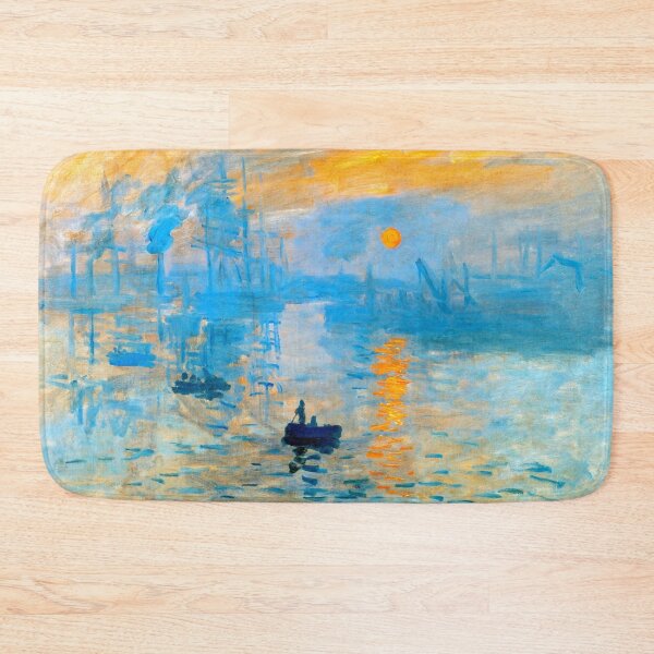 Item preview, Impression, Sunrise, by Claude Monet - high contrast blue and orange digital recreation designed and sold by NickoPrints.