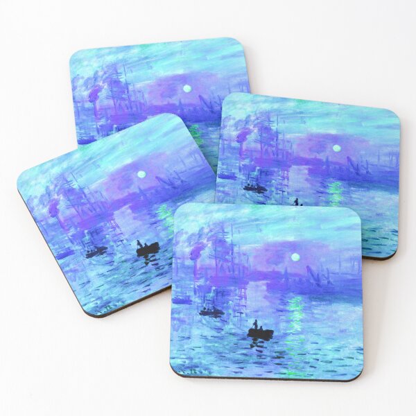 Item preview, Impression, Sunrise - Impression, soleil levant - cool colors digital recreation designed and sold by NickoPrints.