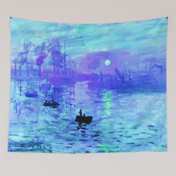 Item preview, Impression, Sunrise - Impression, soleil levant - cool colors digital recreation designed and sold by NickoPrints.