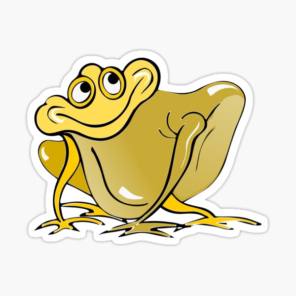 Funny frog Sticker