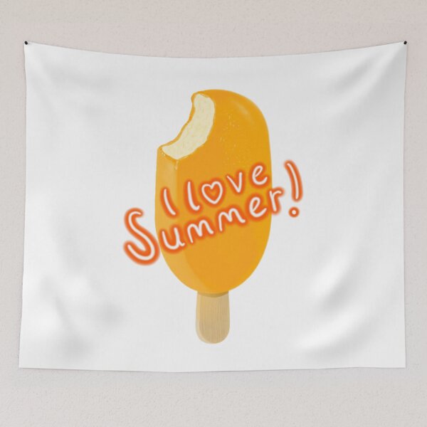 Item preview, I love Summer! ice lolly, white.  designed and sold by Bumpulous.
