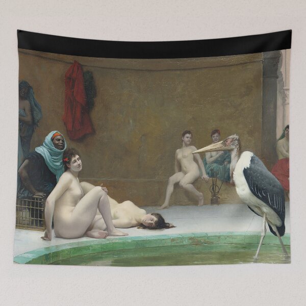 Item preview, Jean-Leon Gerome -The Stork in the Harem Bath House designed and sold by TeeARTHY.