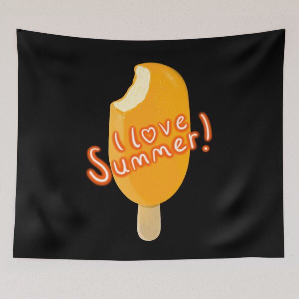 Item preview, I love Summer! ice lolly, black.  designed and sold by Bumpulous.