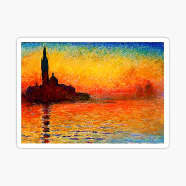 Aperçu de l'œuvre San Giorgio Maggiore at Dusk by Claude Monet - digital enhancement créée et vendue par NickoPrints.