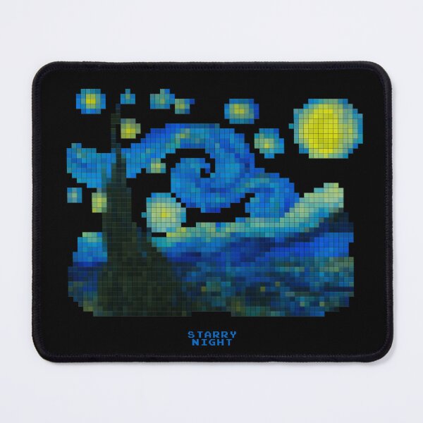 Item preview, PixelArt the Starry Night by Vincent Van Gogh designed and sold by ArtOfSilentium.