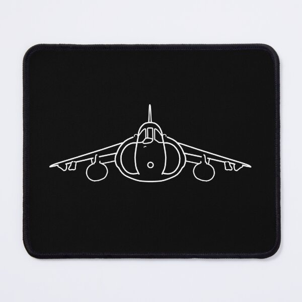 Item preview, Hawker Harrier classic British jump jet aircraft white minimal outline designed and sold by soitwouldseem.