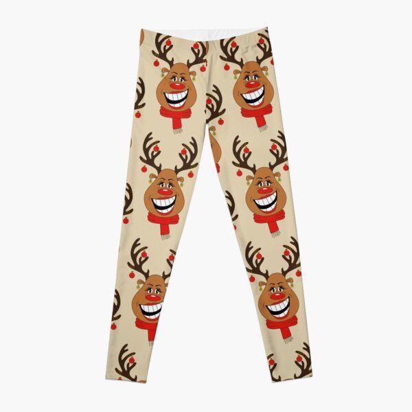 Funny Glam Reindeer Leggings