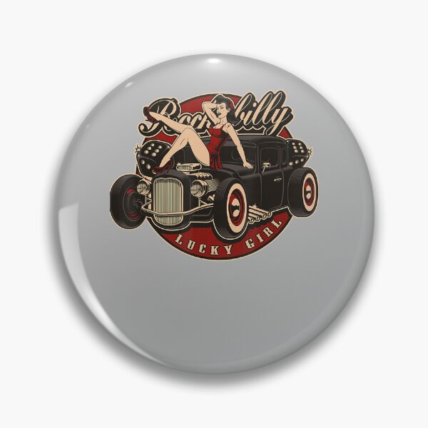 Item preview, Grotesque Caricatures Monster Hot Rod Art Retro Vintage Car Rockabilly Lucky Girl designed and sold by ElouisePacheco.
