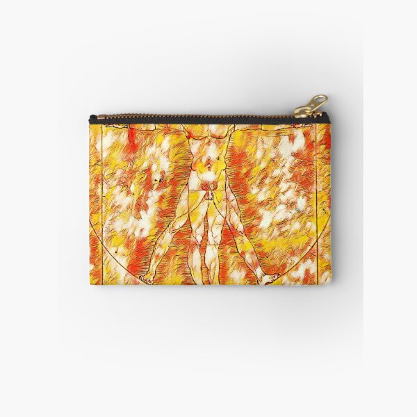 Item preview, The Vitruvian Man by Leonardo da Vinci - digital recreation in warm colors designed and sold by NickoPrints.