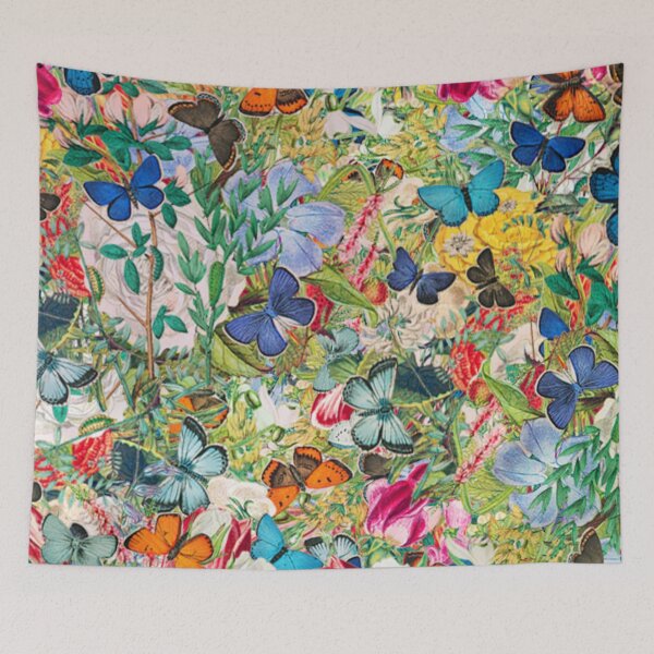 Item preview, Blossom Seamless Pattern Over Nature Background And Butterfly designed and sold by BeInTouch.