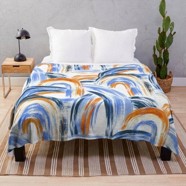 Item preview, Rainbows and Waterfalls - Orange and Blue designed and sold by TigaTiga.
