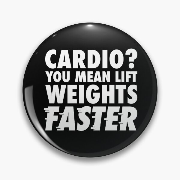 Item preview, Cardio? You mean lift weights faster - Funny Gym Shirt designed and sold by TeeMonsters.