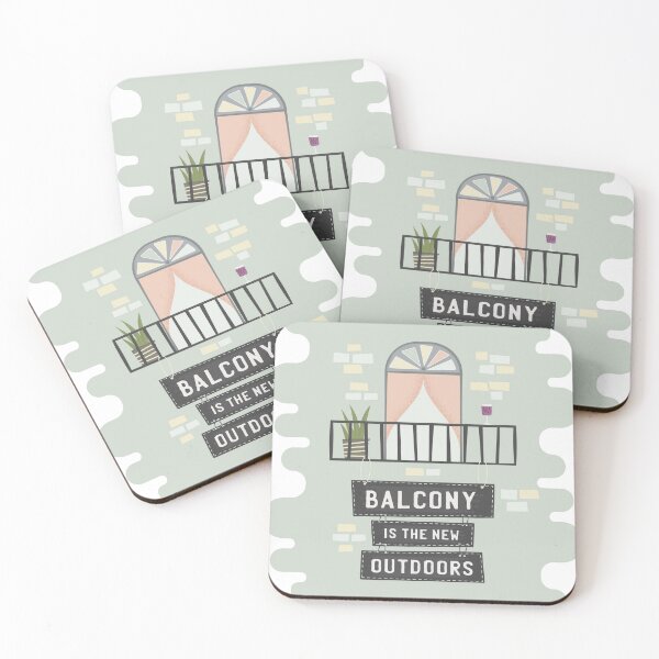 Item preview, Balcony Is The New Outdoors - Balcony Outdoor Retro designed and sold by TeeBeesDesign.