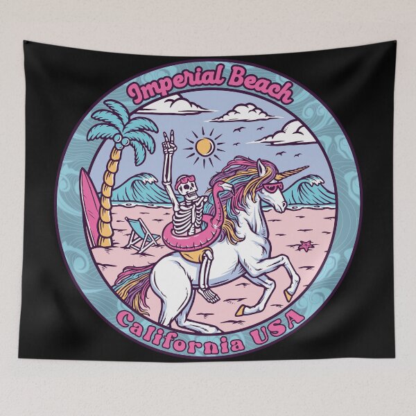 Item preview, Imperial Beach Skeleton Unicorn designed and sold by LanikaiBeach.