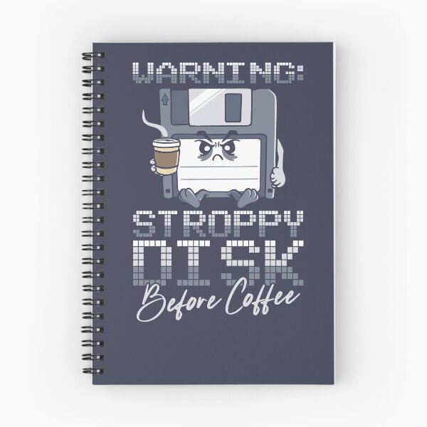 Item preview, Stroppy Disk Before Coffee Funny Retro 90's Computing designed and sold by Nerd Shizzle.