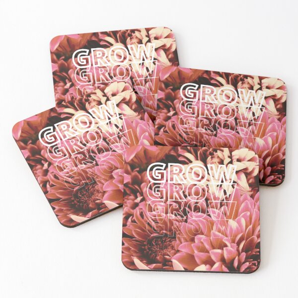 Item preview, GROW (above) - Frilly Pink Flowers designed and sold by AliceSLee.