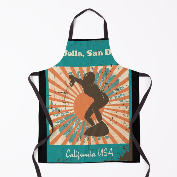 Item preview, La Jolla San Diego Retro Surfer Girl designed and sold by LanikaiBeach.