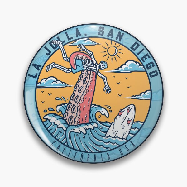 Item preview, La Jolla San Diego Skeleton Tentacle designed and sold by LanikaiBeach.
