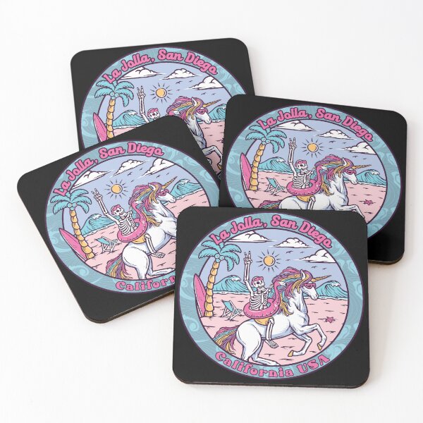 Item preview, La Jolla San Diego Skeleton Unicorn designed and sold by LanikaiBeach.