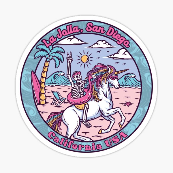 Item preview, Licorne Squelette La Jolla San Diego designed and sold by LanikaiBeach.