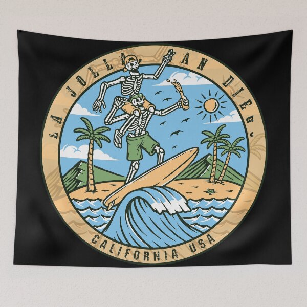 Item preview, La Jolla San Diego Skeleton Bros designed and sold by LanikaiBeach.