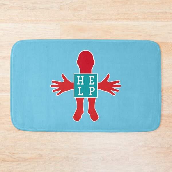 Item preview, Human figure - HELP - Red and blue colors - Slab font designed and sold by RainbowWordLand.