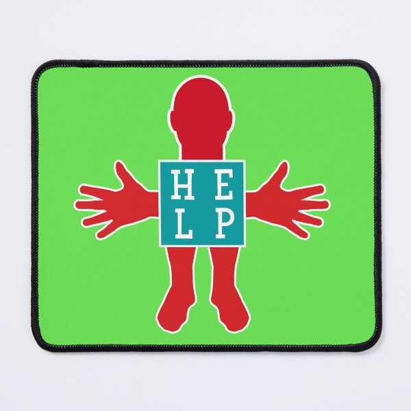 Item preview, Human figure - HELP - Red and blue colors - Slab font designed and sold by RainbowWordLand.