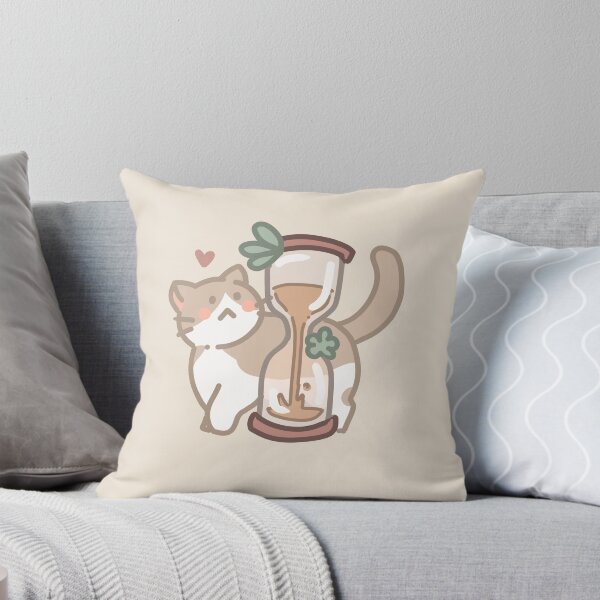 Item preview, Cat Loves Sand Clock designed and sold by dzakiyaatifa.