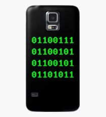 Geek in Binary Code - Retro Funny Coding Programmer clothing Case/Skin for Samsung Galaxy