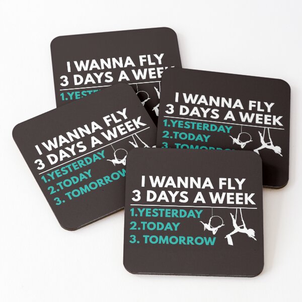 Item preview, I Wanna Fly 3 Days A Week, Aerial Hoop, Funny Aerial  designed and sold by Aerial Addicts.