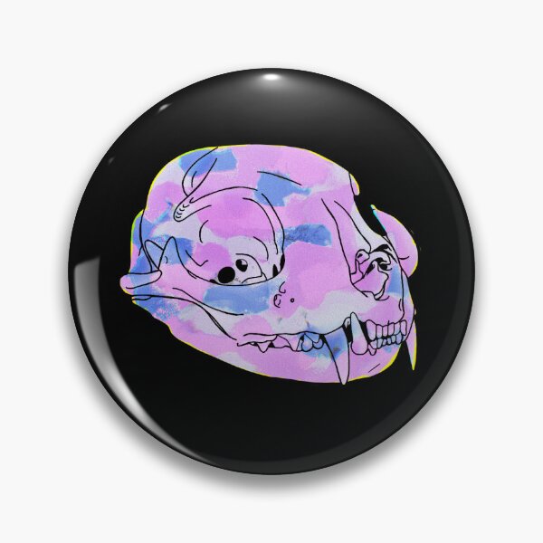 Item preview, Pink and blue skull designed and sold by EloraArt.