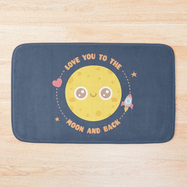 Item preview, Love You To The Moon And Back, Moon and Rocket designed and sold by rustydoodle.
