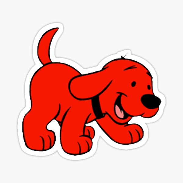 "Clifford the big red dog (4)" Sticker for Sale by KenelmFreeman ...