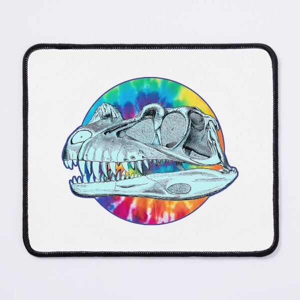 Item preview, Ceratosaurus Dinosaur Skull - Cool Hippie Tie Dye Version designed and sold by AlanPhotoArt.
