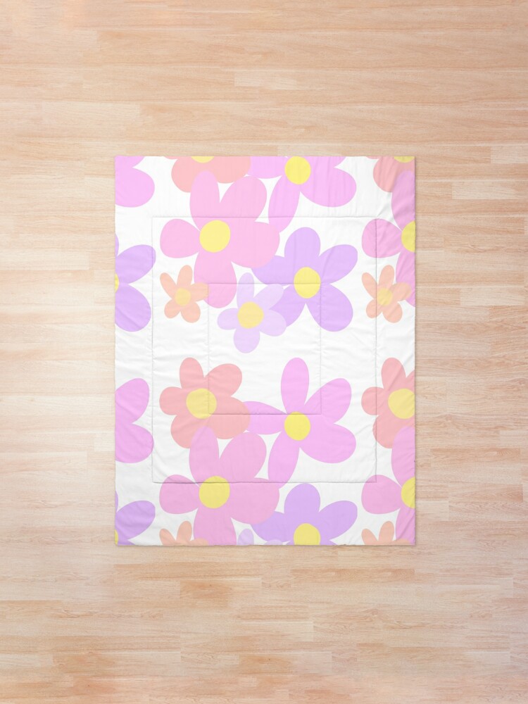 Disover Indie Kidcore Flower Print Quilt