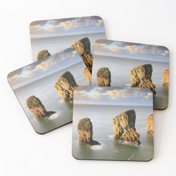 Item preview, Morning light on Elegug Sea Stacks designed and sold by bitm2007.