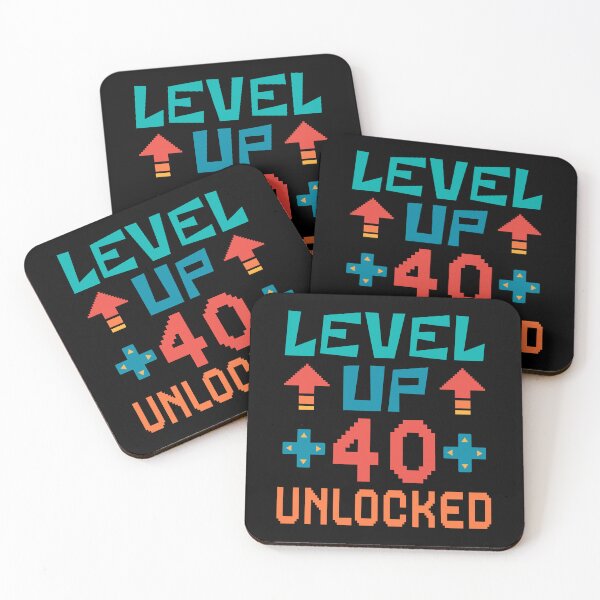 Item preview, Level Up, 40 Unlocked. Retro  designed and sold by ACC .
