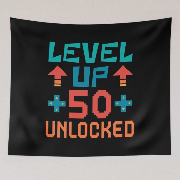 Item preview, Level Up, 50 Unlocked. Retro  designed and sold by ACC .