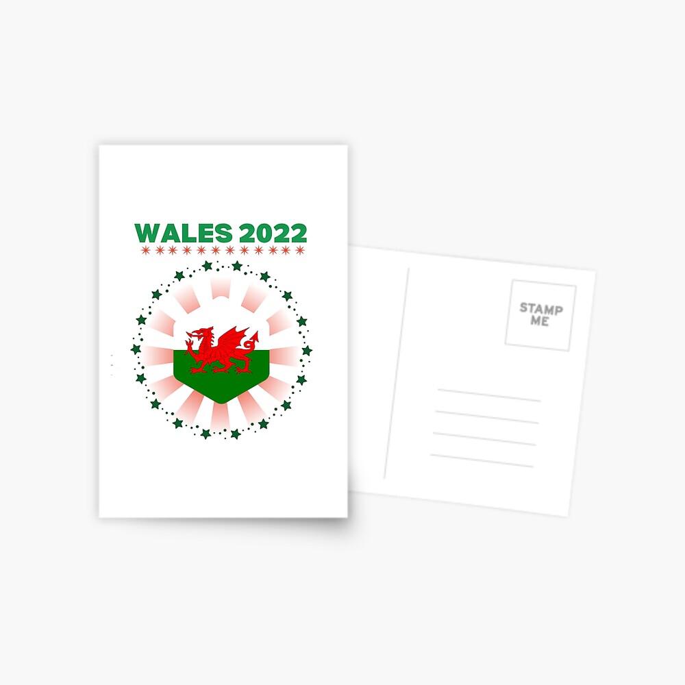 world-cup-qatar-2022-wales-flag-postcard-for-sale-by-mr-socololo