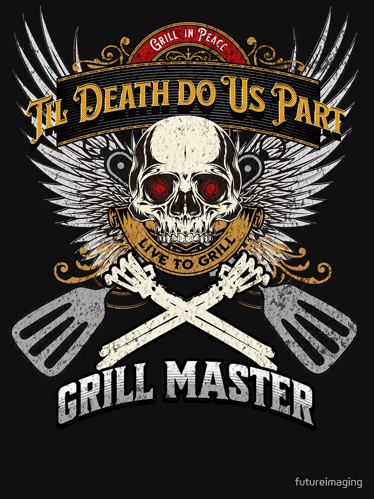Grill in Peace - Live to Grill - Silver Wings - Grill Master by futureimaging