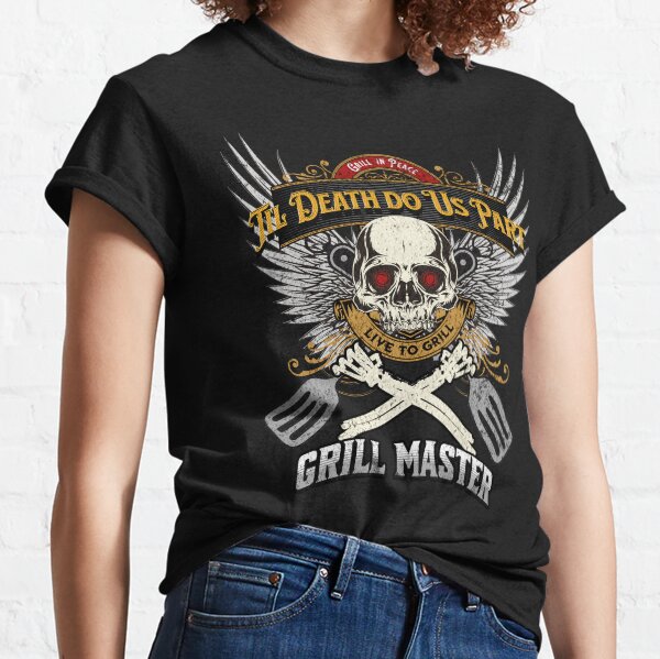 Grill in Peace - Live to Grill - Silver Wings - Grill Master Classic T-Shirt