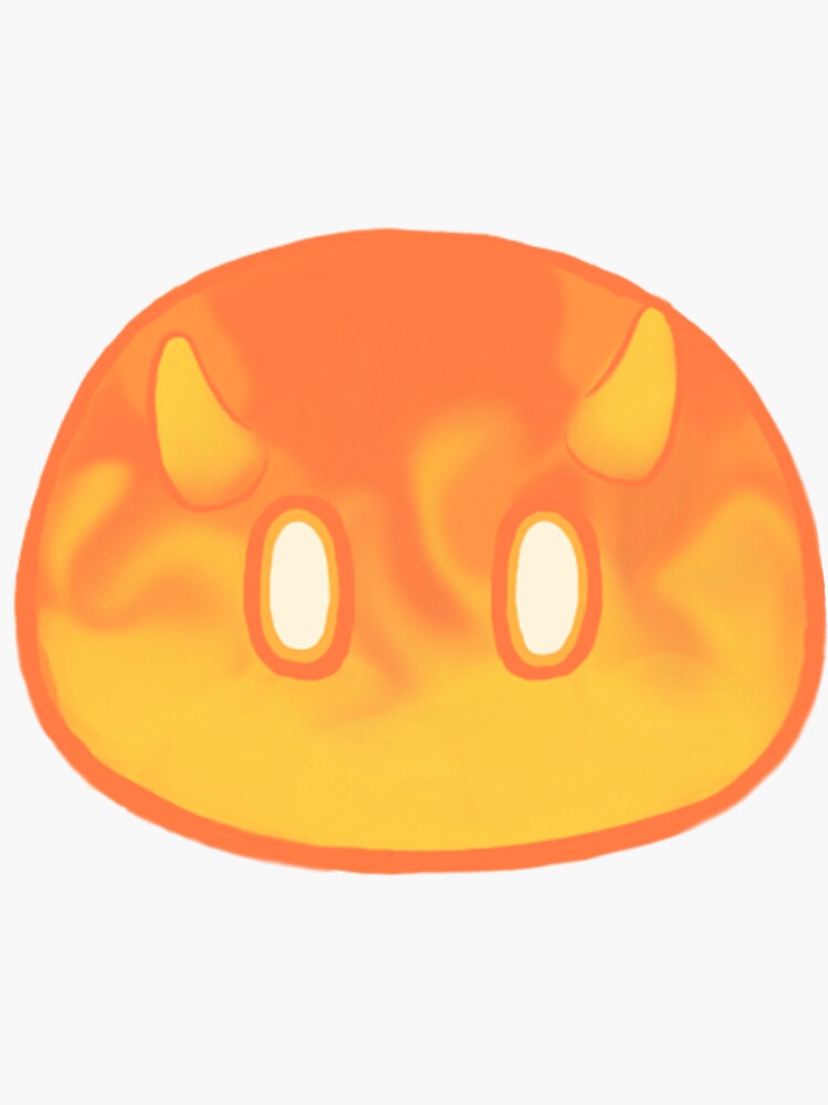 Genshin Impact Pyro Slime Fanart Sticker For Sale By Ashkazar Redbubble